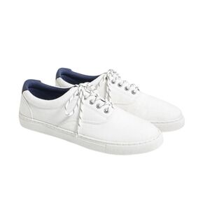 {J. Crew} Men's White Casual Canvas Sneakers - Size 13